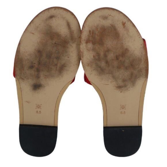 BCBGeneration Womens Size 6.5 Red Zahara Suede Slip On Flats Sandals - Picture 9 of 11